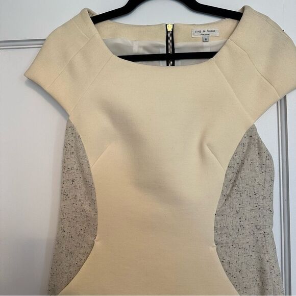 Rag and Bone Cream Sheath Dress with Pockets - Picture 13 of 16